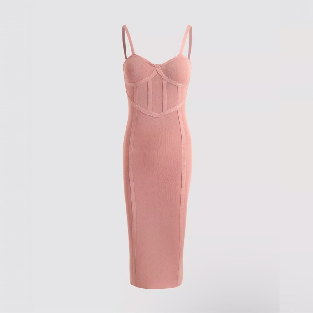 Pink Bodycon Corset Dress